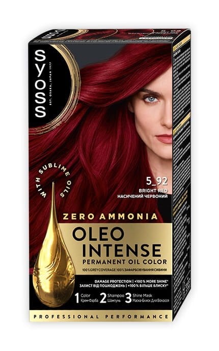OLEO INTENSE-Фарба для волосся Syoss Oleo Intense стійка з оліями 5-92 Яскраво-червоний -9000100814737