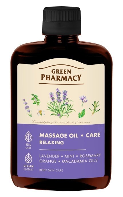 ЗЕЛЕНА АПТЕКА-Масло массажное Зеленая Аптека Расслабляющее 200 мл-4823015937095