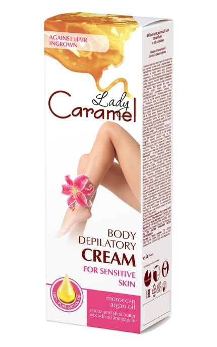LADY CARAMEL-Крем для депиляции тела Lady Caramel Для чувствительной кожи 100 мл-4823015920271