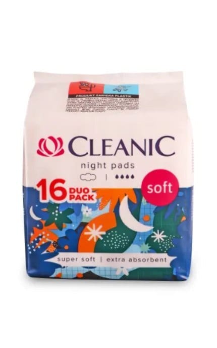 CLEANIC-Прокладки гігієнічні Cleanic Soft Duo pack нічні 16 шт-5900095037422