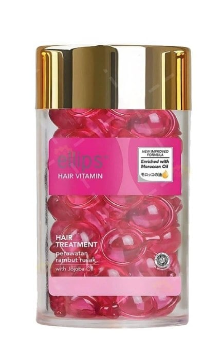 ELLIPS-Капсулы для волос Ellips Hair Vitamin Hair Treatment With Jojoba Oil «Терапия для волос» с маслом жожоба 50х1 мл-8993417200427