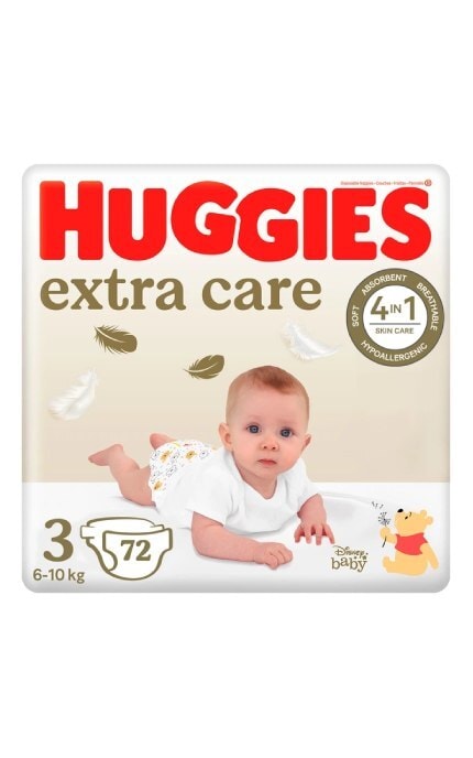 HUGGIES-Підгузки Huggies Extra Care Mega 3 6-10 кг 72 шт-5029053578095