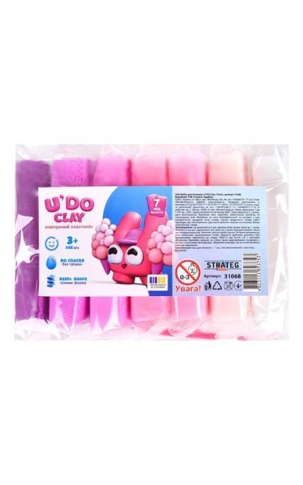 STRATEG-Набір для ліплення Strateg UDO Clay: Пінкі -4823113893743