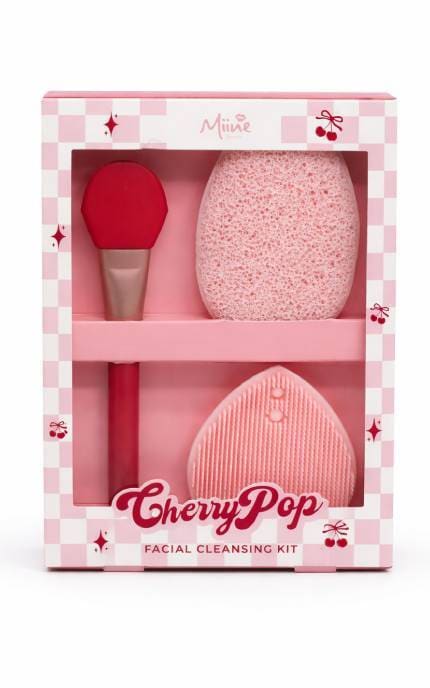 MIINE-Набор для очищения лица Miine: кисточка для масок 1 шт + спонж 1 шт + силиконовая подушечка для очищения 1 шт-4894819784079