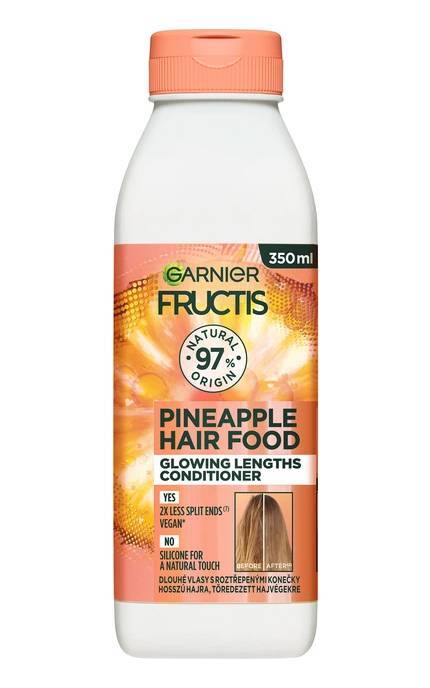 FRUCTIS-Бальзам-ополіскувач для волосся Garnier Fructis Superfood Ананас Сяюча довжина 350 мл-3600542522809