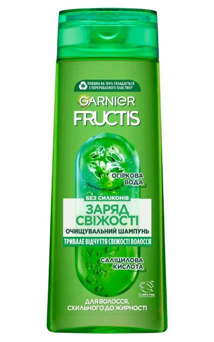 FRUCTIS-Шампунь для волосся Garnier Fructis Заряд Свіжості для нормального волосся схильного до жирності 400 мл-3600541980990