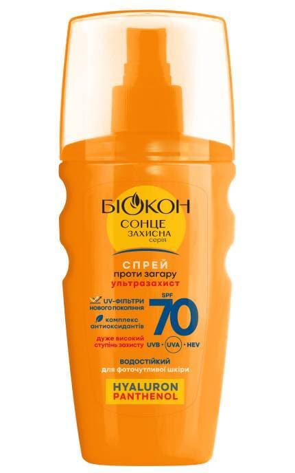 БІОКОН-Спрей проти засмаги SPF 70 Ультразахист 160 мл-4820160039544