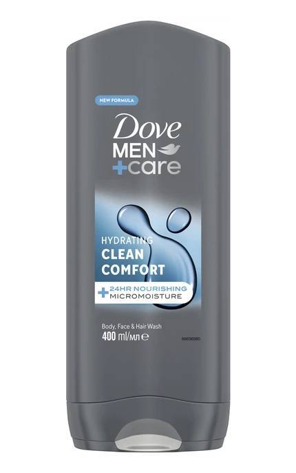 --Гель для душа Dove Men+Care Чистота и комфорт 400 мл-8720181313448