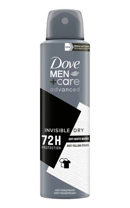 --Дезодорант-спрей Dove Men+Care Невидимая сухость 72 часа 150 мл-8720181284359