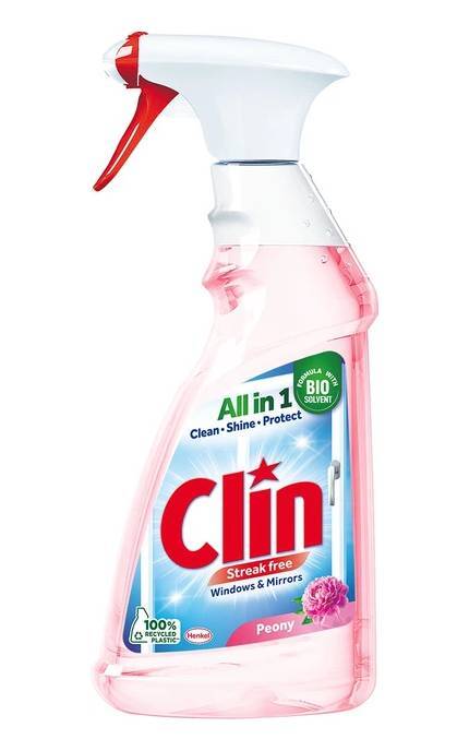 CLIN-Засіб для миття скла Clin Без розводів з запахом півоніі 500 мл-9000101838763
