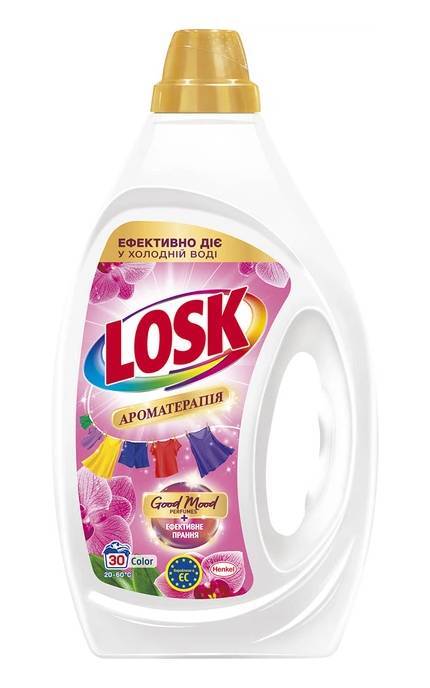 LOSK-Гель для прання Losk Ароматерапія Color Ефірні олії та аромат Малазійської квітки 30 циклів прання 1.35 л-9000101803921