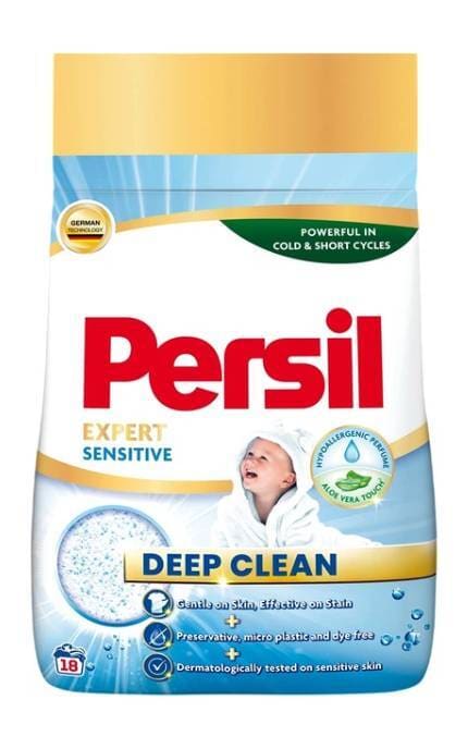 PERSIL-Стиральный порошок Persil Expert Deep Clean для стиральных машин Sensitive 18 циклов 2,7 кг-9000101804836