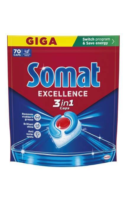 SOMAT-Капсулы для посудомоечной машины Somat Excellence 3-in-1 70 шт-9000101832044