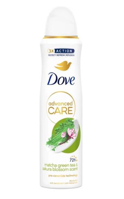 DOVE-Антиперспірант-аерозоль Dove Зелений чай матча та цвіт сакури до 72 годин 150 мл-8720181291654