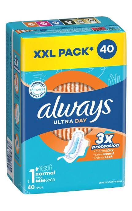 ALWAYS-Прокладки гігієнічні Always Ultra Normal Розмір 1 40 шт-8700216171342