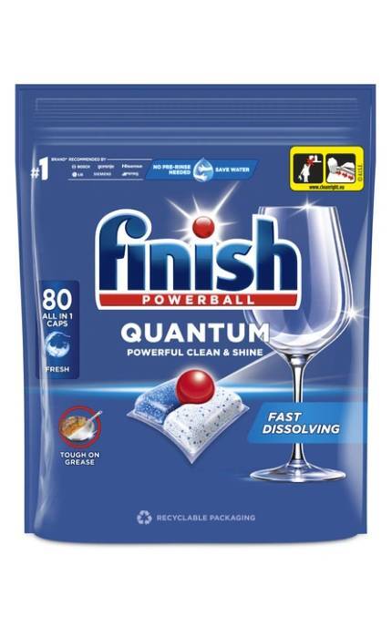 FINISH-Таблетки для посудомоечных машин Finish Quantum All in 1 80 шт-5908252011490