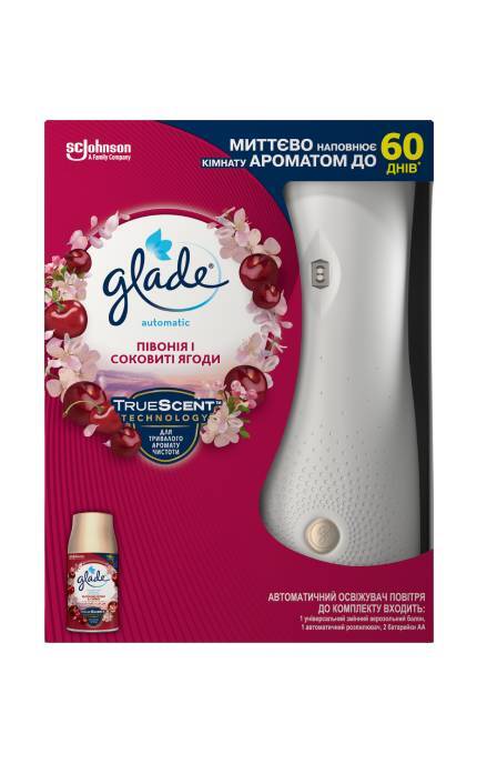 GLADE-Автоматичний освіжувач повітря Glade Півонія та соковиті ягоди 269 мл-5000204329490