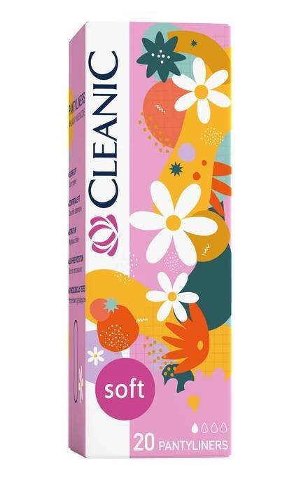 CLEANIC-Прокладки щоденні Cleanic Soft 20 шт-5900095035619