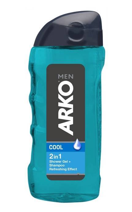 ARKO-Гель для душу та шампунь Arko Men 2 в 1 Морська свіжість 260 мл-8690506490867