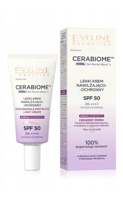 EVELINE-Крем для обличчя Eveline Cerabiome зволожувально-захисний SPF 50 PA++++ 30 мл-5903416039143