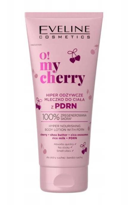 EVELINE-Молочко для тіла Eveline Cosmetics O! My cherry гіперживильне з PDRN 200 мл-5903416039228