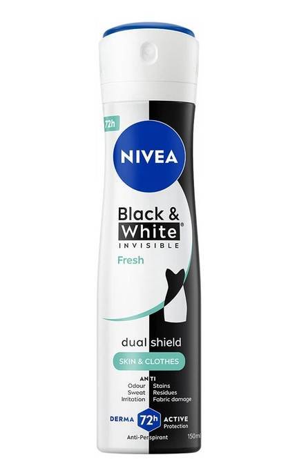 NIVEA-Антиперспирант-спрей NIVEA Черное и белое невидимый: свежий 150 мл-4006000249391
