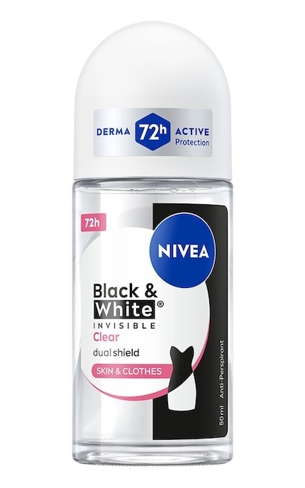 NIVEA-Антиперспирант Nivea Черное и белое Невидимый прозрачный шариковый 50 мл-4006000032481