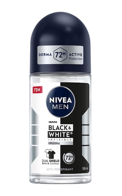 NIVEA-Антиперспирант шариковый Nivea Men Черное и Белое невидимый 50 мл-4006000032511