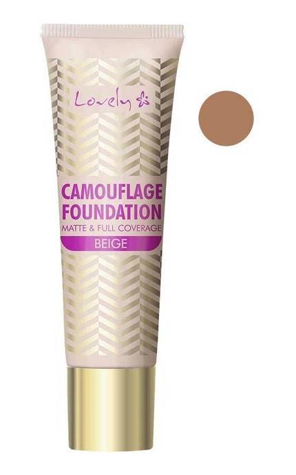 LOVELY-Тональна основа Lovely Matte & Full Coverage Camouflage 4 Beige 25 мл -5901801650010