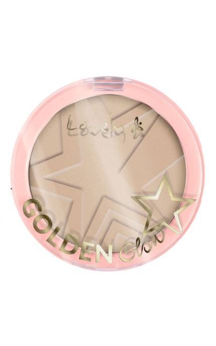 LOVELY-Пудра Lovely Golden Glow Powder для контурирования лица компактная 2 Light Beige 10 г -5901801630869