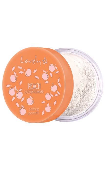 LOVELY-Пудра для лица Lovely Peach Loose с нежным персиковым оттенком и ароматом рассыпчатая 9 г-5901801681021