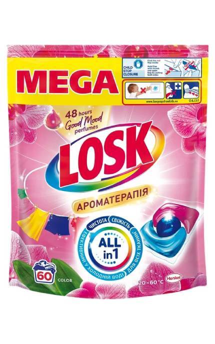 LOSK-Капсули для прання Losk Power Caps Ароматерапія 60 шт-9000101850598