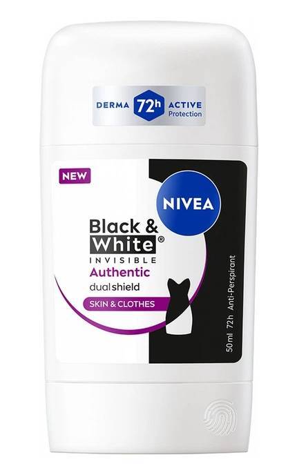 NIVEA-Антиперспирант сток NIVEA Черное и Белое невидимый: аутентичный 50 мл-4006000280820