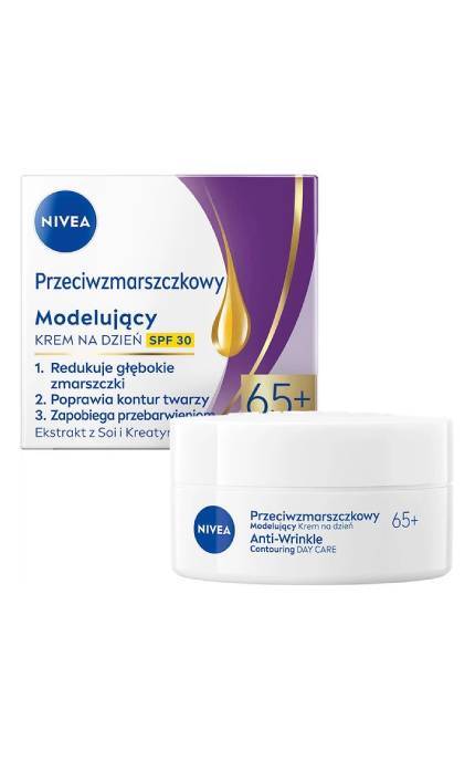 NIVEA-Дневной крем для лица NIVEA Anti-Wrinkle Contouring 65+ Против морщин Моделирующий SPF 30 50 мл-5900017103228
