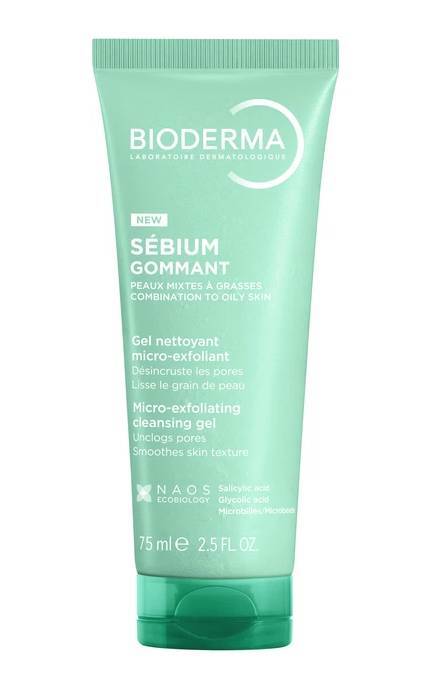 BIODERMA-Гель-гомаж для лица Bioderma Sebium отшелушивающий 75 мл-3701129814727