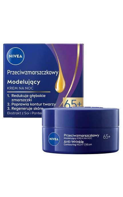 NIVEA-Нічний крем NIVEA Проти зморщок + контуринг 65+ 50 мл-5900017103266