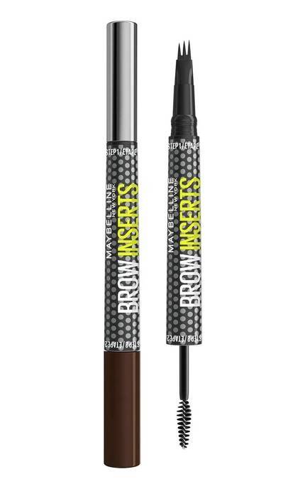 MAYBELLINE NY-Средство для бровей 2 в 1 Maybelline New York Brow Inserts: фиксирующий гель и фломастер 05 Deep Brown 1,25 мл-3600531720940