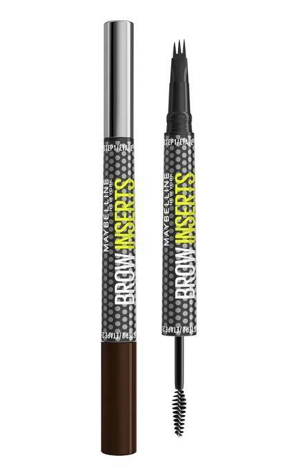MAYBELLINE NY-Средство для бровей 2 в 1 Maybelline New York Brow Inserts: фиксирующий гель и фломастер 4.5 Ash Brown 1,25 мл-3600531720957