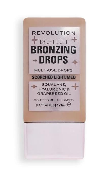 REVOLUTION-Бронзер для обличчя Makeup Revolution Bright Light Bronzing Drops Light 23 мл-5057566823623