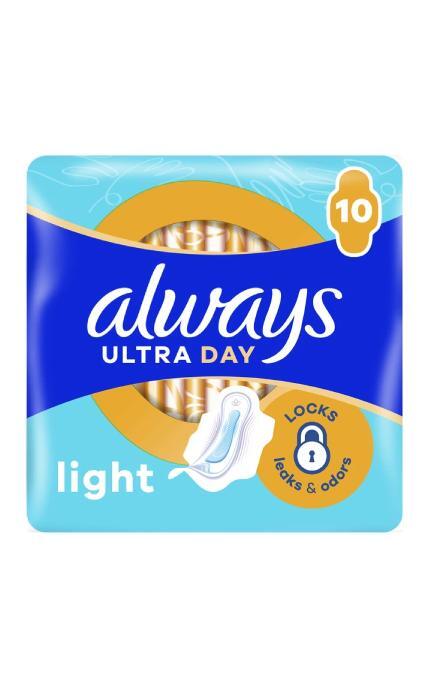 ALWAYS-Гігієнічні прокладки Always Ultra Day Light 10 шт-8700216022262