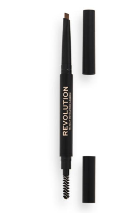 REVOLUTION-Олівець для брів Revolution Duo Brow Definer Pencil Light Brown 1 шт-5057566708319