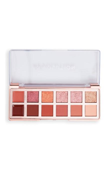 REVOLUTION-Палетка тіней для повік Makeup Revolution Icon Warm Nudes 12 відтінків-5057566792271