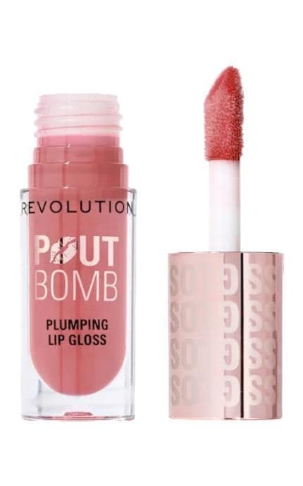 REVOLUTION-Блеск для губ Makeup Revolution Pout Bomb Plumping Gloss Pink 4,6 мл -5057566157650