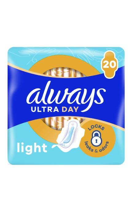 ALWAYS-Гігієнічні прокладки Always Ultra Day Light 20 шт-8700216022309