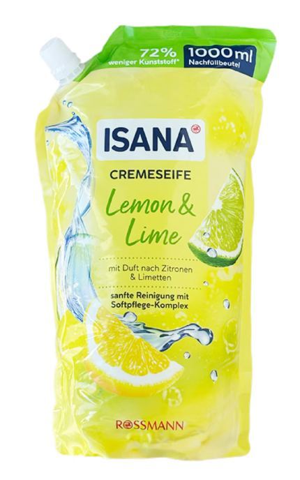 ISANA-Мило рідке Isana Лимон&Лайм 1000 мл-4068134186867