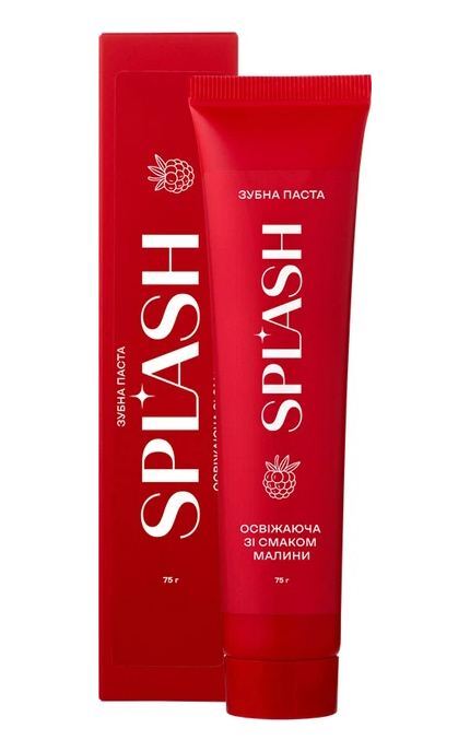 SPLASH-Зубна паста освіжаюча Splash зі смаком малини 75 г-4820266832131