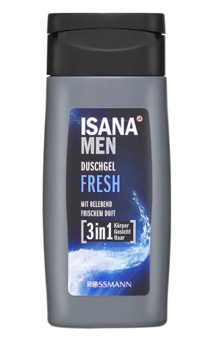 ISANA MEN-Гель для душу Isana Men 3в1 Свіжість 50 мл-4305615934112