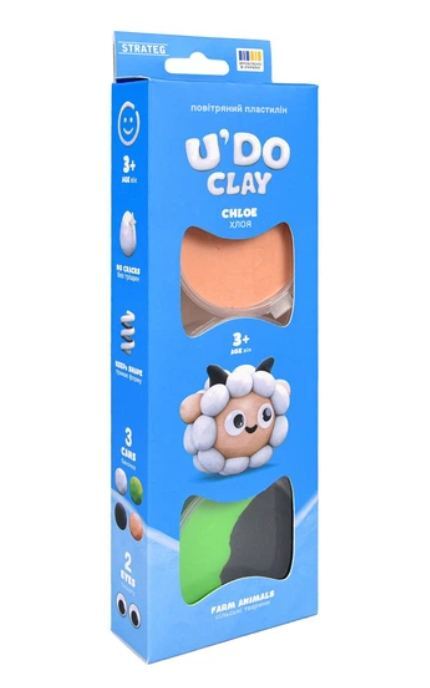 STRATEG-Набір для ліплення Strateg UDO CLAY Різнокольоровий 1 шт-4823113893880