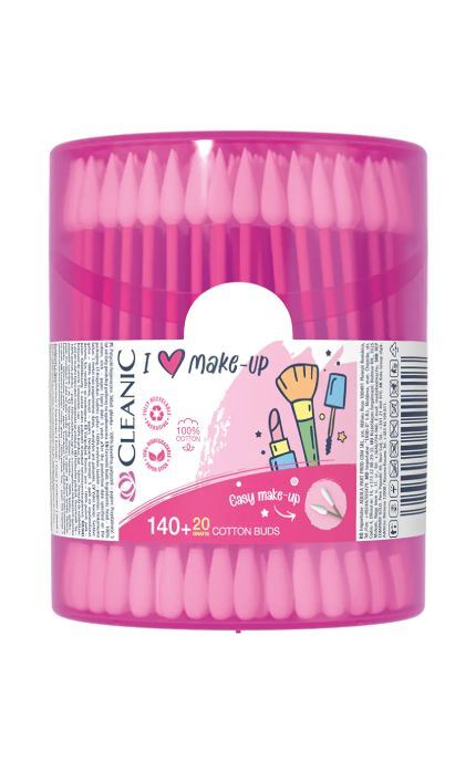 CLEANIC-Паличкі ватні I Love Make Up Cleanic 160 шт-5900095041818