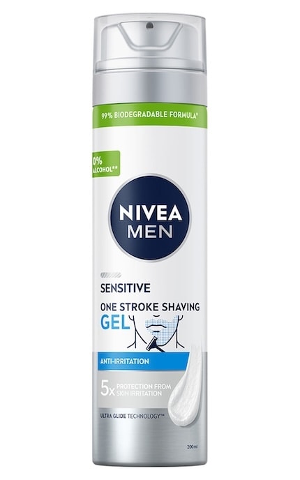 NIVEA-Гель для легкого бритья чувствительной кожи Nivea Men с экстрактом ромашки 200 мл-5900017068596